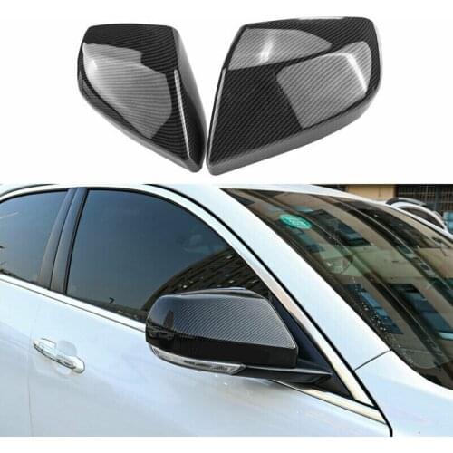 Fit for Cadillac CT4 2020 Carbon Fiber Exterior Rear View Mirror Cover Trim