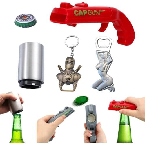 Portable Bottle Cap Gun Creative Bottle Cap Bottle Opener Beer Bottle Opener Bar Tool Beverage Bottle Opener Wine Accessorie