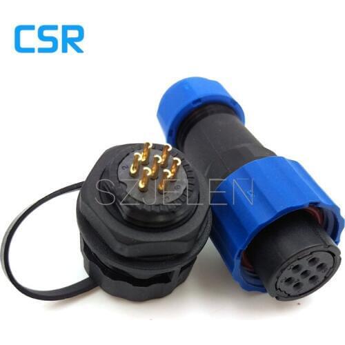 SD16 , 7 pin waterproof IP67 Connector Power cord plug and socket, Machinery and equipment panel mount connector power cable