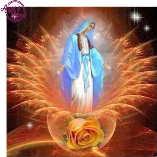 ANGELS HAND Diamond Embroidery 5D DIY Diamond Painting Diamond Painting religion rose Rhinestone Cross Stitch Decoration