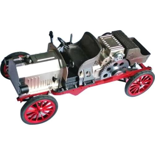 Teching Mini Electric Vintage Classic Car Single-cylinder EngineDIY Metal Mechanical Model Building Kits Educational Toy