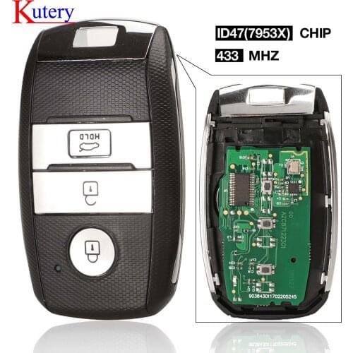 Kutery Car Smart Remote Key fit for KIA K4 KX3 Sportage Sorento Rio after 2016 Year ID47 Chip 433Mhz