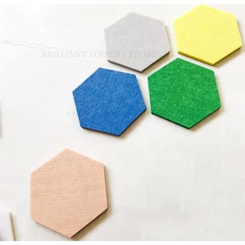 Felt Hexagonal Message Board Polygonal Hexagonal Felt Work Display Board Self-Adhesive Photo Wall Sticker