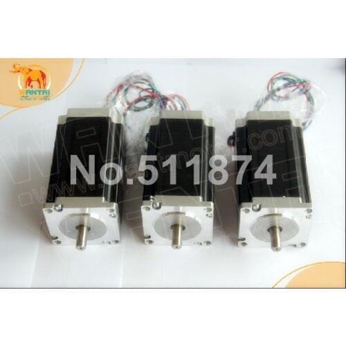 High Quality! CNC Wantai 3PCS Nema 23 Stepper Motor 57BYGH115-003 3.0A 425oz-in 115mm CE ROHS ISO Laser Plasma Mill Embroidery