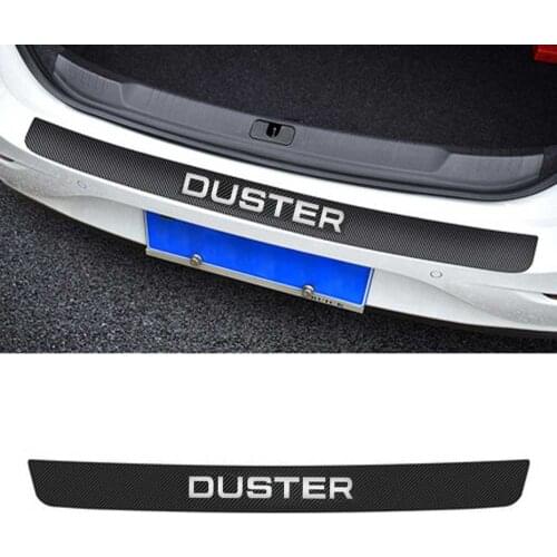 For Renault DACIA DUSTER LOGAN SANDERO Car Rear Bumper Load Edge Protector Stickers Protector Carbon Fiber Decals Car Styling