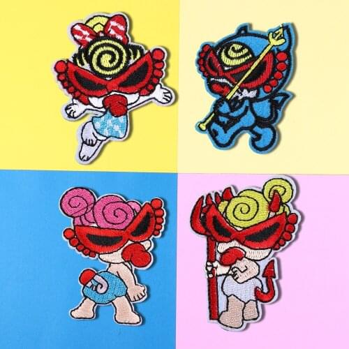 1pcs/The fairy biting the pacifier Patch T-Shirt Adhesive Applique Embroidery Patch DIY Clothing Accessory Backpack Patches