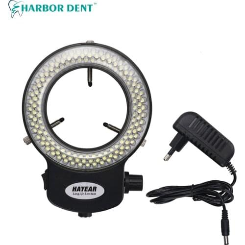 144 LED Ring Light 6500K Adjustable Microscopio Illuminator Lamp For Industrial Video Stereo Microscope HDMI VGA USB Camera Dent