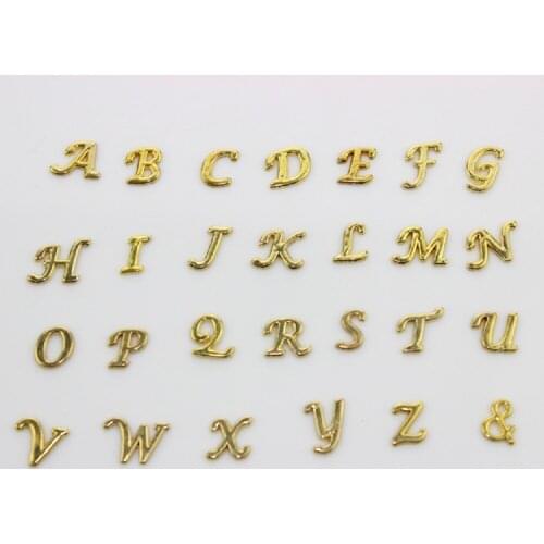 A-Z Letter Alphabet Floating Charms Zinc Alloy Charms For Floating Living Locket 130pcs/lot