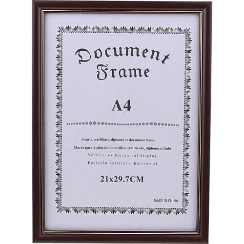 A4 Delicate Wooden Display Frame –Used for Diploma, Certificate, Photo, Artwork, Picture, Documents, Poster Frame