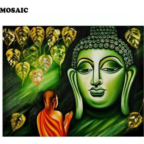 Diamond painting cross stitch pattern 5D diamond embroidery buddha religions mosaic resin full diamond home decoration