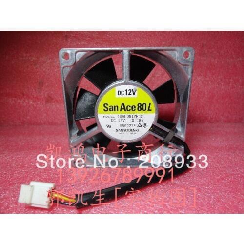 For SANYO SANYO 109L0812H401 8CM 8025 12V 0.18A aluminum frame of the chassis +cooling fan