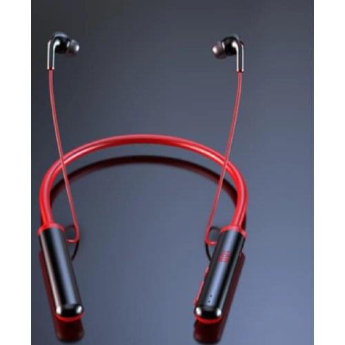 Wireless Headset Neck LED Display Earplug With Microphone Outdoor Sports Music Game Waterproof Earplug New