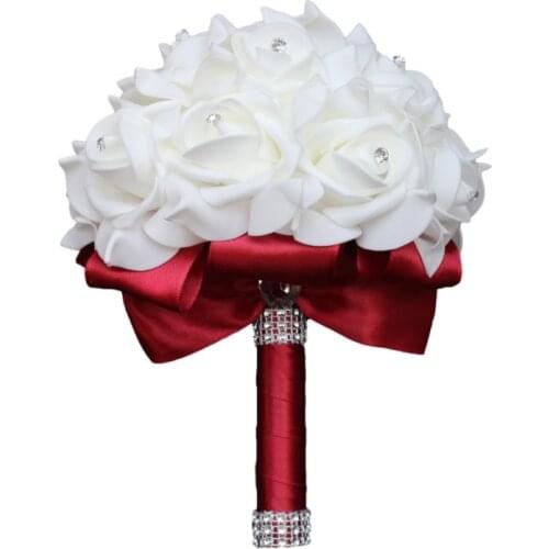 Large European and American Wedding Supplies Bridal Bouquets Simulation Bouquet Bride Holding Flowers Decoration Gift Ornaments