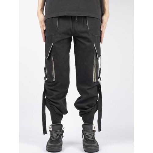 Spring Autumn Fashion New Trendy Brand High Street Multi-Pocket Cargo Pants Mens Straight Outdoor Casual Sweatpants Streetwear