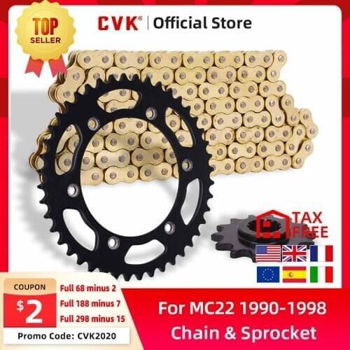 CVK A Set Motorcycle DID O Ring Chain Add Gear Sprocket Chain Disc Wheel Kit For Honda CBR250RR MC22 CBR250 1990--1998 VTR250