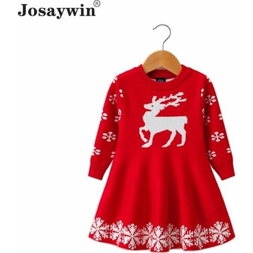 Children Clothes Christmas Dress for Girls Print Long Sleeve Autumn Winter Girls Dress Vestidos Casual New Year Girls Dresses