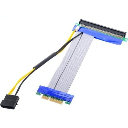 Flexible PCI-E Riser Card PCI Express 1X To 16X Extension Cable Ribbon Adapter Power Supply for Video Card