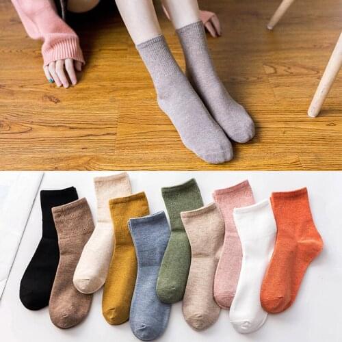 1 pairs cotton socks autumn and winter warm women socks colorful Special comfortable Knitted Girls Casual Socks