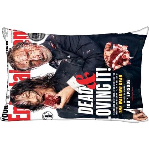 The Walking Dead Pillowcase Satin Fabric Pillow Cover New Rectangle Zipper Pillow Cases Home Office Wedding Decorative 10-10
