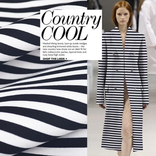 New 150cm wide Sandwich three-layer air layer profile fabric stripes space cotton fabric sweater dress jacket clothing fabric