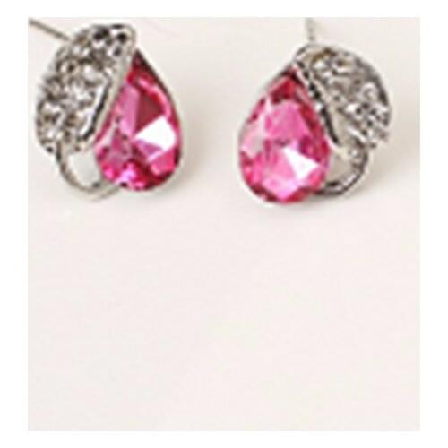 New Fashion Crystal Earrings Acacia Leaf Earrings Female Jewelry Wild Girl Luxury Designer Jewelry For Women