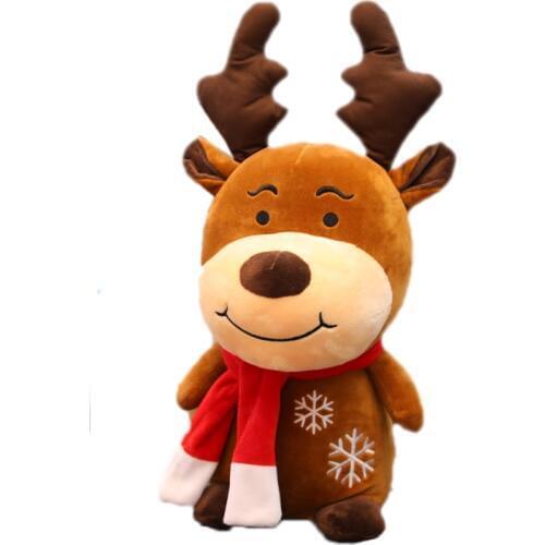 New Soft Christmas Deer Plush Reindeer Furry Deer Christmas Decoration For Home Ornament Happy New Year Christmas Gift Kids Gift