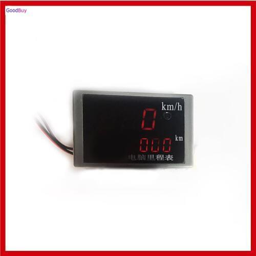 New Universal 2 Funtions Lcd 12v / 24v Car Truck Speedometer Speed Meter + Odometer Gauge Meter