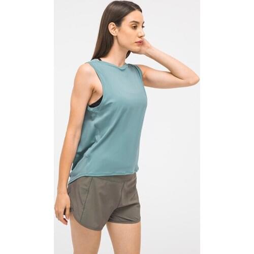 NWT 2021 Women Loose Tank Running Workouts Clothes Yoga Tank Tops Stretch Sexy Blouse Gym Tank Back Sports Vest