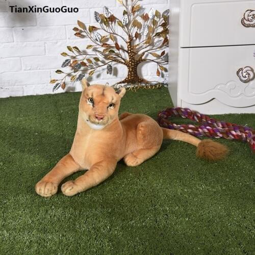 About 40cm simulation lioness plush toy female lion doll birthday gift h2235