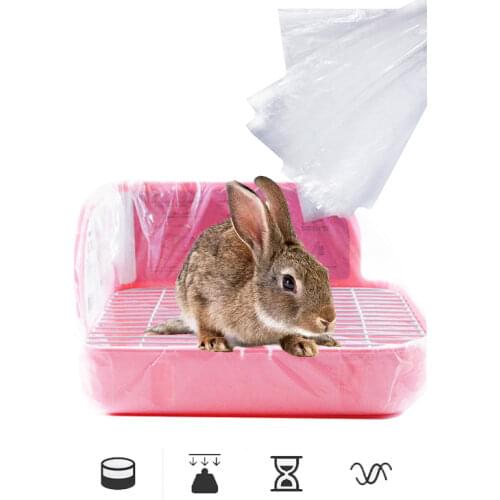 2 Sizes Rabbit Cage Liner Disposable Large Plastic Mat Film Pet Toilet Small Animals Cleaning Accessories For Hamster Guinea Pig