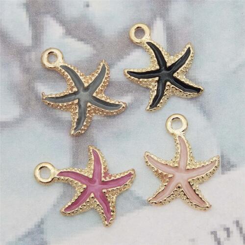 16Pcs Enamel Star Charms For Earrings Colorful Alloy Pendant Jewelry Findings Handmade Craft DIY Earrings Necklace Bracelet