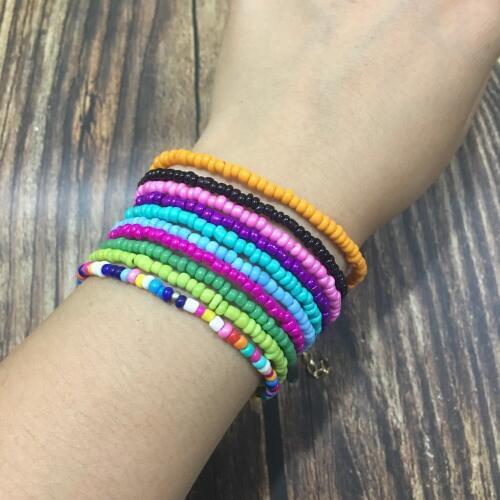 Simple Seed Beads bracelets Women String Beaded bracelet beach Jewelry for women girls