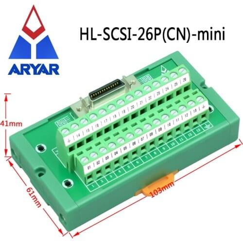 Servo SCSI 26 module 26-pin Half-Pitch/0.05" D-SUB Female Breakout Board, DSUB, SCSI26, Terminal Module