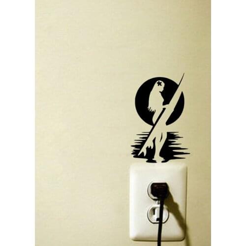 Sports Surfing Girl Livingroom Wall Decal Vinyl Switch Sticker Home Decor 6SS0265