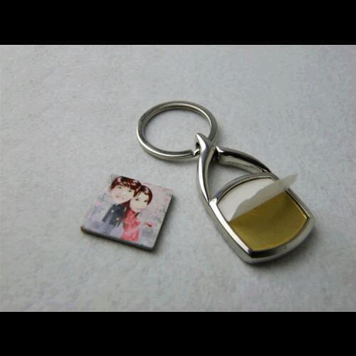 Sublimation blank metal key chain bag pendants gift for children can print photo picture custom design personality gift K13