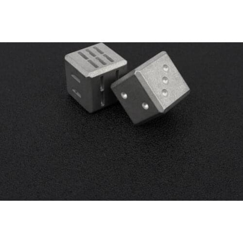 1pcs/lot TC4 Titanium Alloy Dice Outdoor EDC Small Toy Ice Water Groove Titanium Dice
