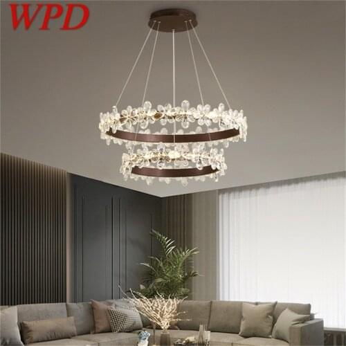 WPD Nordic Pendant Lights Gold Modern Luxury Crystal LED Lamp Fixture For Home Decoration