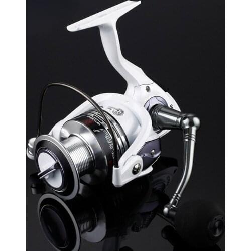 Pearl White Paint Left/Right Interchangeable All-Metal Spinning Fishing Reel Fish Wheel HC Series HC1000~HC7000