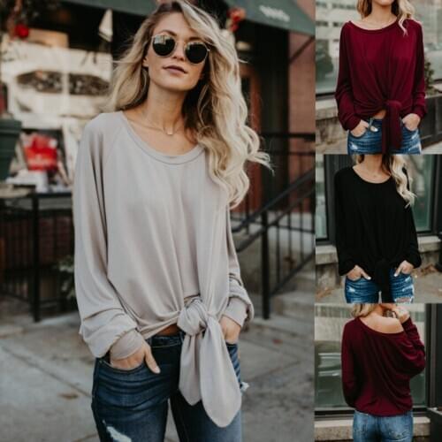 S-XL women o neck long sleeve t shirt off shoulder casual leisure brand tops t shirt spring autumn pure color t-shirt