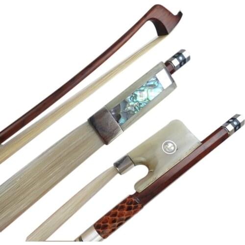 1pcs Strong profession snakewood 4/4 cello bows, white OX horn frog #2