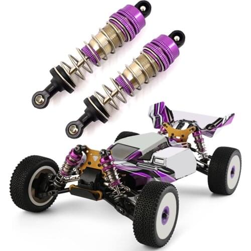 2Pcs RC Car Aluminum Shock Absorber Damper Spring for WLTOYS 124019 144001 1:12 1:14 RC Car Crawler Parts