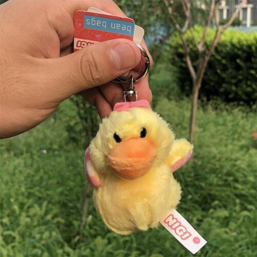 5 Pcs Yellow duck water absorbing toy swimming Pendant Stuffed Plush Keyring, Key holder Doll Gift Free Shipping