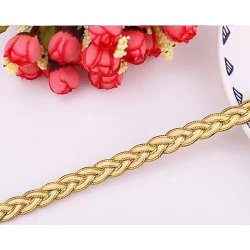 5Yards Gold Trim Sewing Lace Braided Lace Ribbon Home Party Or Stage Clothing Accessories S Type Lace Decoration