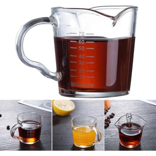 70ml Glass Cup Ounce Cup With Scale Baking Measuring Cup for Home Kitchen ALI88