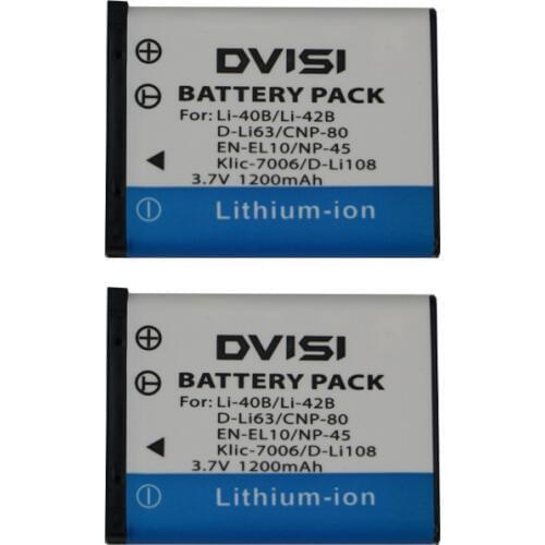 DVISI 2Pcs/lot High quality 1800mah LI-42B Li-40B LI42B Li 42B 40B Camera Battery for OLYMPUS U700 U710 FE230 FE340 FE290 FE360