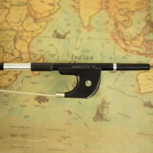 100BG 3/4 Size German Carbon Fiber BASS BOW Ebony Frog Nickel Silver Fitted Natural Mongolia Horsehair Bass Parts Accessories