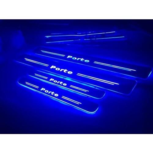 Express delivery led door sill plate strip welcome light threshold guard protectors for toyota Spade Porte