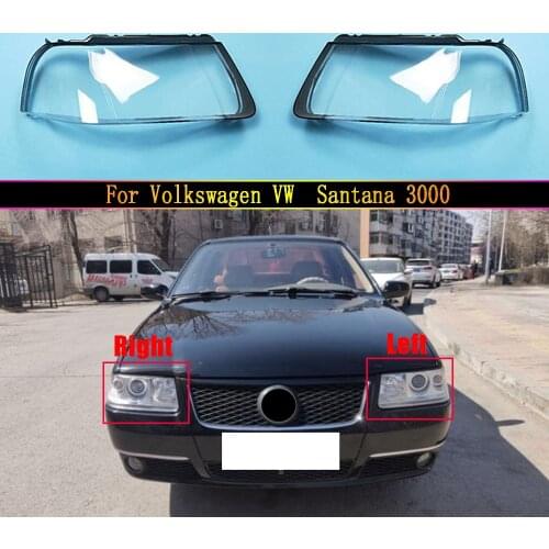 Auto Head Lamp Light Case For Volkswagen VW Santana 3000 Car Front Headlight Lens Cover Glass Lampcover Caps Headlamp Shell