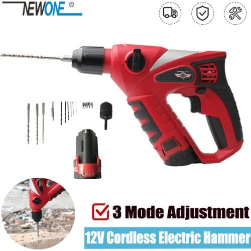 12V Cordless Electric Hammer Impact Drill 2000mAh battery Rechargable Multifunction Rotary Tool Home Power Tools Screwdriver