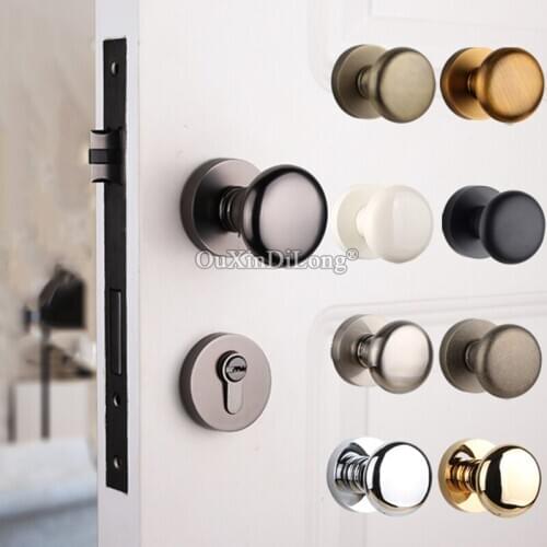 Elegant Luxury European Spherical Mute Door Lock Set Interior Living Room Bedroom Bathroom Door Lock for 35~50mm Doors